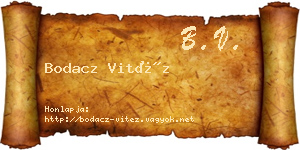 Bodacz Vitéz névjegykártya